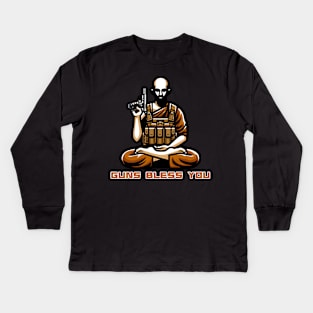 Gun Bless You Kids Long Sleeve T-Shirt